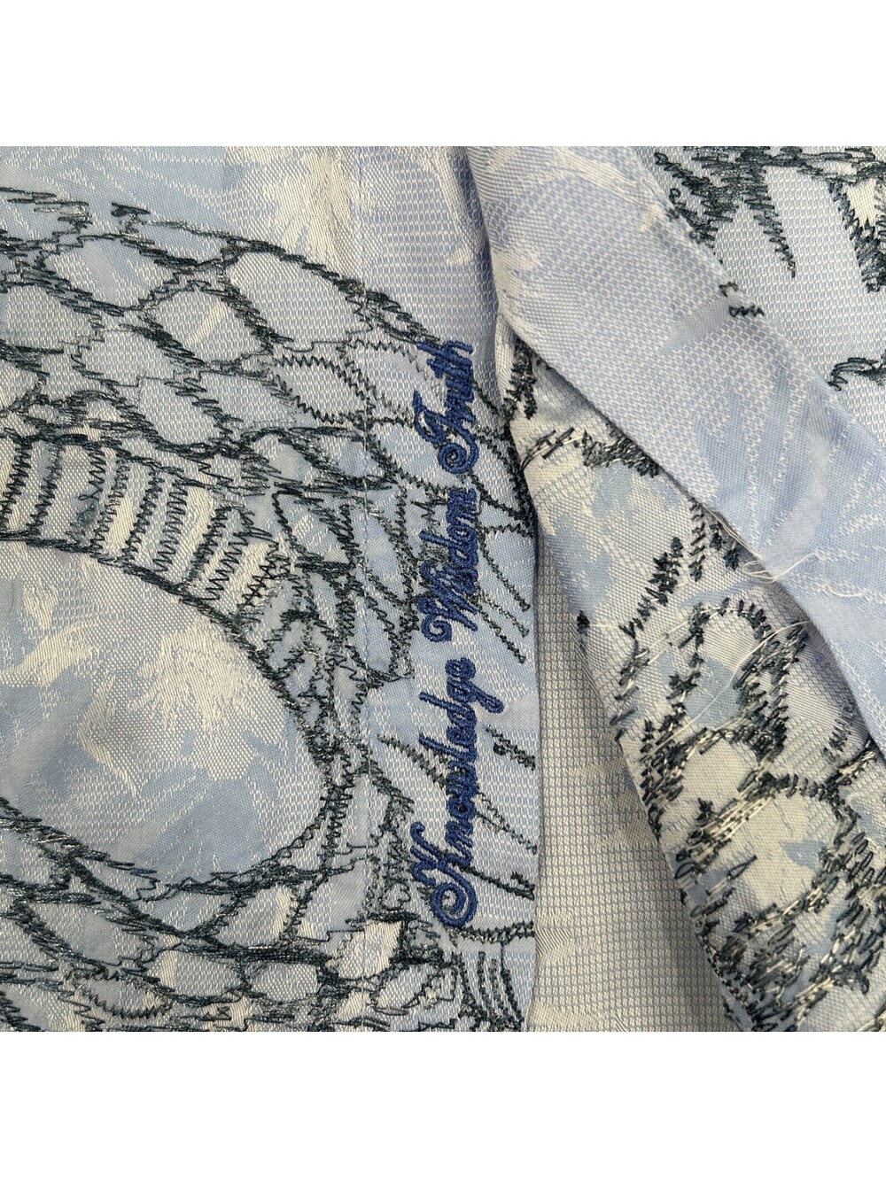 Robert Graham Burns Snake Dragon Classic Fit Light Blue (Size Large) - Picture 5 of 14